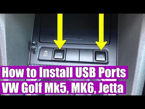 HOW TO install USB ports (switches/buttons) on VW Golf Mk5, Mk6, Jetta, Passat B6, Tiguan, Scirocco
