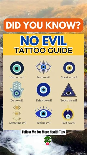 The "No Evil" tattoos are inspired by the ancient proverb "See no evil, hear no evil, speak no evil," which represents avoiding evil thoughts, words, and actions. These tattoos typically depict the Three Wise Monkeys: Mizaru (covering his eyes), Kikazaru (covering his ears), and Iwazaru (covering his mouth). Here’s a comprehensive guide to help you understand the meaning, choose a design, and decide on the placement for your "No Evil" tattoo. #DidYouKnow #reelsvideo #reelsviralシ #reelsviral #tat
