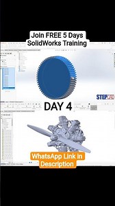 Day 4 🚀7 Cylinder Radial Engine in SolidWorks #cad #solidworks