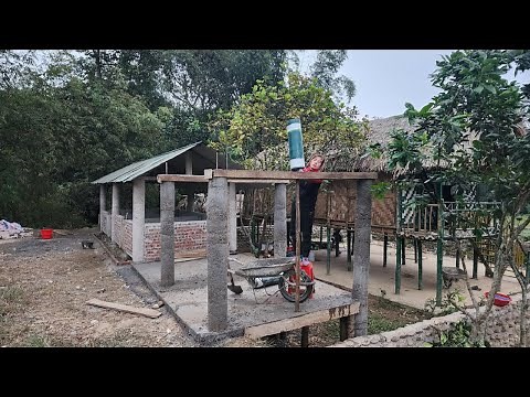 Horse Stable Construction: Connecting Beams, Pouring Floors and Building Columns