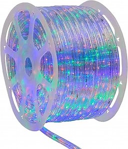 Wintergreen Lighting 150ft 1800 LED Heavy Duty Rope Light Spool, 120V ETL Indoor Rope Lights Plugin Outdoor Tube Lights ½ Inch, Accessories and Mounting Clips Included, Multicolor