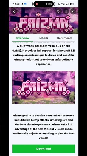 Prizma Visuals / Tutorial #shadersbedrock