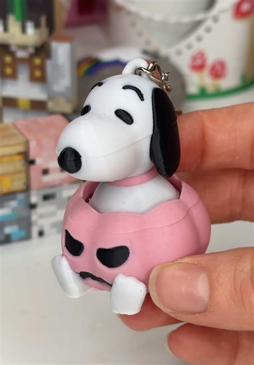 Make a snoopy pumpkin clicker with me 🥹✨🌸 #clicker #3dprint #halloween #autumn #snoopy