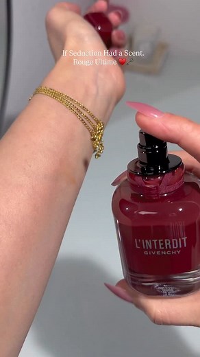 125K views · 516 reactions | L’Interdit Eau de Parfum Rouge Ultime by Givenchy  A forbidden bloom wrapped in red heat — where creamy cocoa meets a smouldering floral heart. Top Notes: Blood Orange, Jasmine Middle Notes: Orange Blossom, Tuberose, Cacao Shell Base Notes: Patchouli, Vetiver, Ambroxan Available from @bootsuk @theperfumeshop @givenchybeauty #Givenchy #LInterdit #RougeUltime #Perfumetok #FragranceReview #ScentOfTheDay | Anniie Arif | Facebook