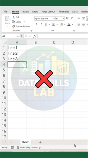 Line break shortcut in excel 📝 #excel #explore #exceltips #shorts #feed #reelitfeelit #ytshorts #fyp