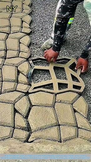 Creating Stunning Patterned Walkways Using a Simple Concrete Mold.