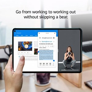 16K views · 159 reactions | Go from working to working out with the #HUAWEIMatePadPro that lets you manage multiple windows at the same time! Plus, at just 460g, it’s ultra portable so you can take it everywhere you go. | Huawei Mobile | Facebook