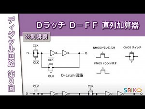 埼玉工業大学 工学部 情報システム学科 ディジタル回路 第８回 「Dラッチ D-FF 直列加算器」