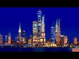 New York Skyline at Night Screensaver HD NYC Skyline, Long Island Aerial Landscapes Live