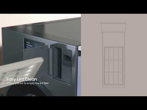 Effortless Disposal of Lint with your AI Laundry Vented Combo™ | Samsung
