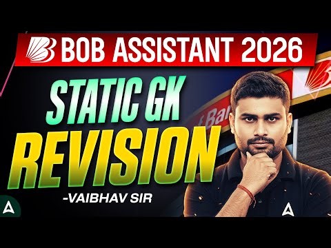 BOB Office Assistant 2026 | Static GK Revision | By Vaibhav Sir