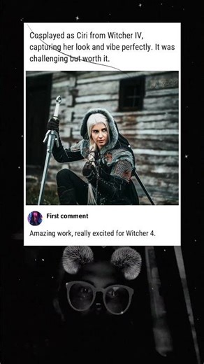 Ciri Cosplay From Witcher IV Game