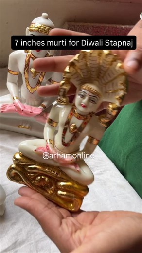 Arham Online on Instagram: "Launching the marble Effects Collection. Book now and make Your home Positive with Arham Online ✨ 💕 Book :@arhamonline with intricate detailing and illuminate your space by keeping candle on the sides! . . . Beautiful All 24 Jain Tirthankar and Also dada gurudev and Nakodaji , Manhibhadraveer & Saraswati Devi and Laxmi Devi etc…in white marble and adorned with beautiful emboss painting work. Pursopse: For New Home For Gruh Jinalay For Pratistha For Office Book online