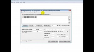 How to MS Word Mail Merge Split Software to divide Mail Merged Documents