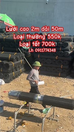 Plastic mesh fencing, 2m high.