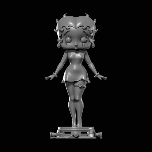 Betty Boop Inspired 3D Print STL File - Classic Cartoon Collectible - Etsy