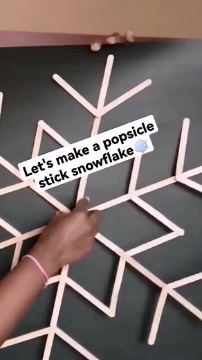 Giant DIY Popsicle Stick Snowflake Decoration