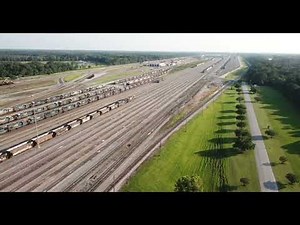 Huge CSX railroad marshaling yards in Waycross Georgia