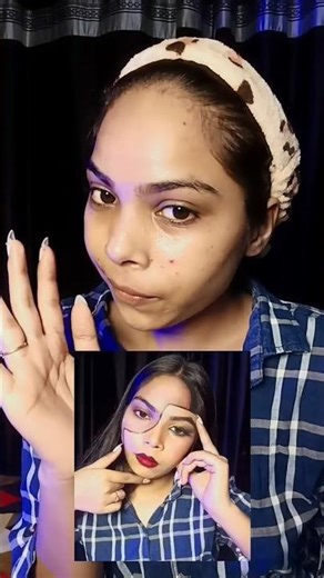 dramatic face makeup tutorial ✨#ytshorts #shorts #realmegha