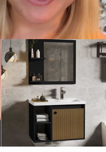 CONJUNTO GABINETE COM ESPELHEIRA E CUBA PARA BANHEIRO 60CM ADONIS VARIAS CORES MDF/MDP/MARMORE #oferta #armarioespelheira #decor #banheiro