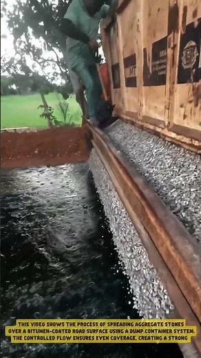 Asphalt Aggregate Spreading Process for Road Foundation – Good Tools and Machinery in Daily Work