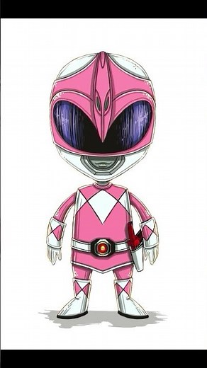 How to 🖌Draw a CUTE PINK RANGER -STEP BY STEP DRAWING VIDEO TUTORIAL ⚡MIGHTY MORPHIN POWER RANGERS14