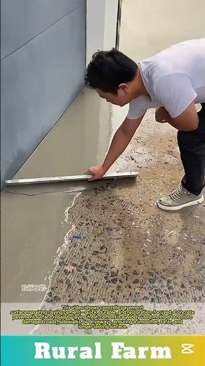 Concrete pavement surface repairing: laying cement