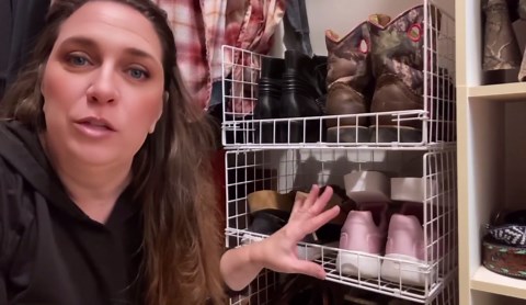 4-Tier Stackable Closet Organizers and Storage Basket, Foldable Closet Shelf Organizer System, Space-Saving Clothes Storage Drawer Organizer for Wardrobe, White (Patent Pending)