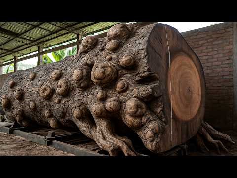 Woodworking Wonder ‼️ This Bumpy Trembesi Wood Became an Elegant Antique Table