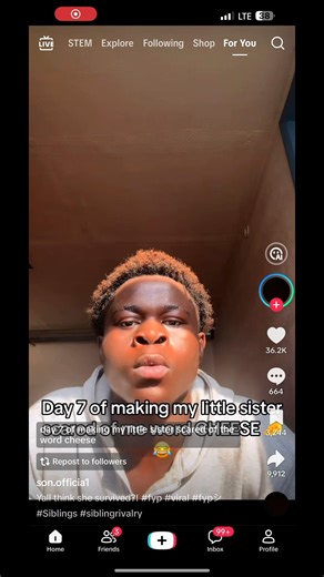 Brother😭#fyp #viral #tru3jay #scaredofthewordprank | scared of the word cheese