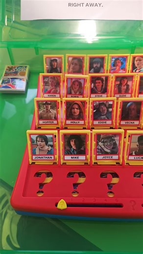the January library theme is Stranger Things, complete with a hand-made Guess Who set! 👀 #librariansoftiktok #schoollibrary #strangerthings #strangerthingsvol2