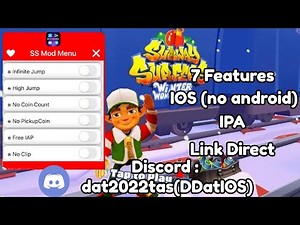 Subway Surf Mod Menu 3.39.0 IOS For TAS Flexing And More