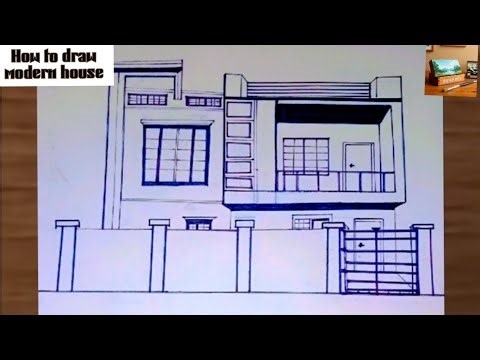 How to draw Modern house 🏠 | Shayan arts