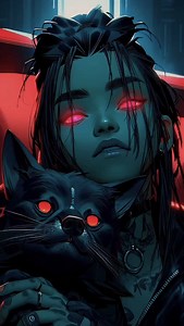 Red eye ❤️👁️‍🗨️ . . #aiart #aiartwork #reviewai #ai #animation #aiartist #aiartcommunity #reels #wolf #cat #anime #entertaintment #digitalart | Review Ai 𓂀