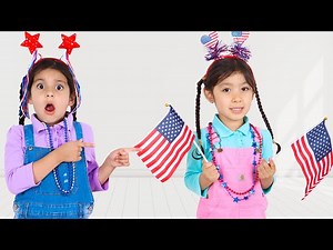 Ellie and Maddie Celebrates 4th of July - Videos For Kids