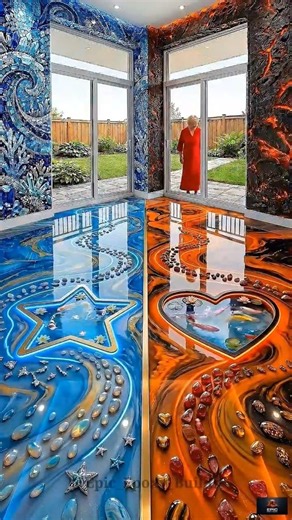 Crystal Ocean 🌊 vs Molten Lava 🌋 Floor — Most INSANE Epoxy Contrast Ever