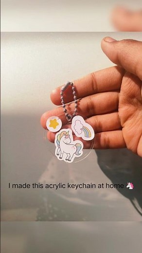 Viral Unicorn Acrylic Keychain 🦄✨ | Easy DIY | Aesthetic Keychain 💖#unicorncraft#suhanictr