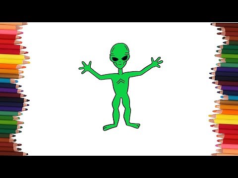 como dibujar un alien | Dibujos faciles