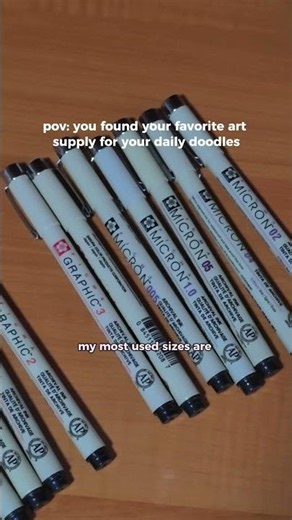 my go-to art tool for everyday doodles #artists #artsupplies #micronpens #doodles