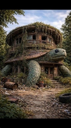 This old turtle-shaped house has now been transformed into a stunning luxury home #LuxuryHome #beforeafter | Indian view