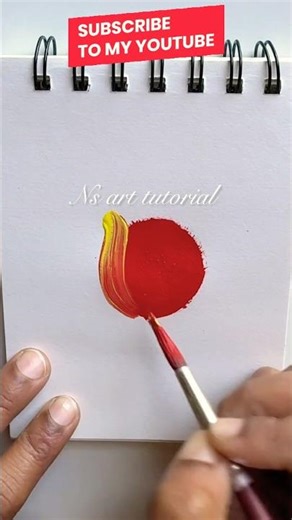 Easy flower painting with Acrylic paint💛🎨| #art #painting #drawing #ytshorts#shorts #nsarttutorial