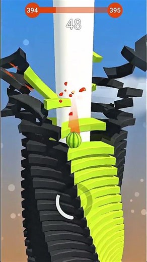 Stack Ball Level 394 Perfect Run🔥