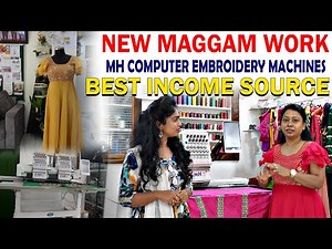 New Maggam work MH Computer embroidery machines || #beads #cording #embroidery #bussiness