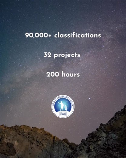 Zooniverse.org | ✨ 92,673 classifications on 32 projects, totalling 200 hours of work, contributed Zooniverse volunteers during the 100 Hours Of Astronomy... | Instagram