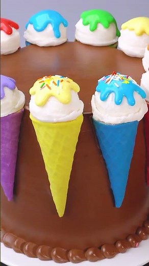 Beautiful Rainbow Candy Birthday Cake 🌈🎂 #shorts #cakeart #dessertlover