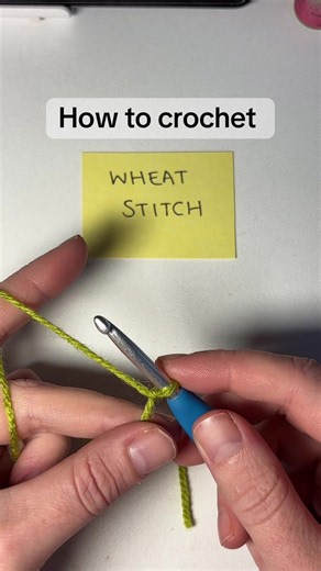 How to crochet the wheat stitch (US terms) #crochet #howtocrochet #crochettutorial #wheatstitch