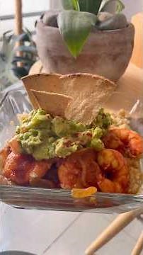 Quinoa con camarones a la mexicana 🍤✨ + Guacamole & totopos | Sabor fresco que enamora