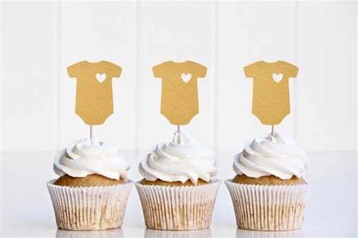 Onesies Cupcake Topper, Baby Shower Cake Decor, Baby Onesie Theme Party Picks, Gender Reveal - Etsy