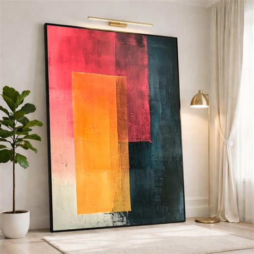 Mark Rothko No. 40, 1959 Red, Orange and Deep Teal Abstract Painting, Color Field Canvas Print, Mid Century Modern Wall Art - Etsy