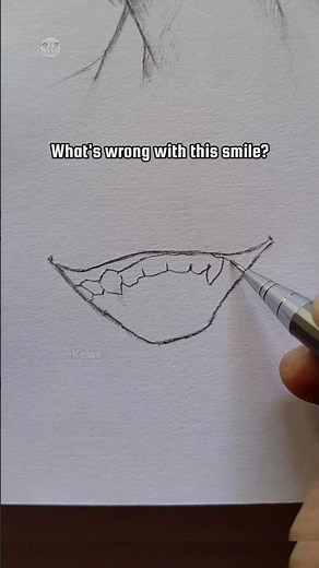 Drawing a creepy smile